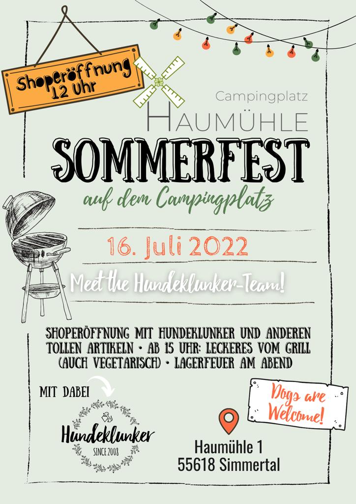 SOMMERFEST  auf dem Campingplatz am 16.Juli 2022 !