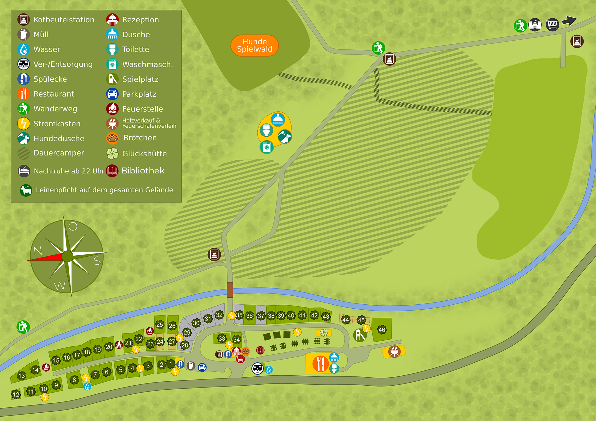 Platzplan Grafik - Campingplatz Haumühle