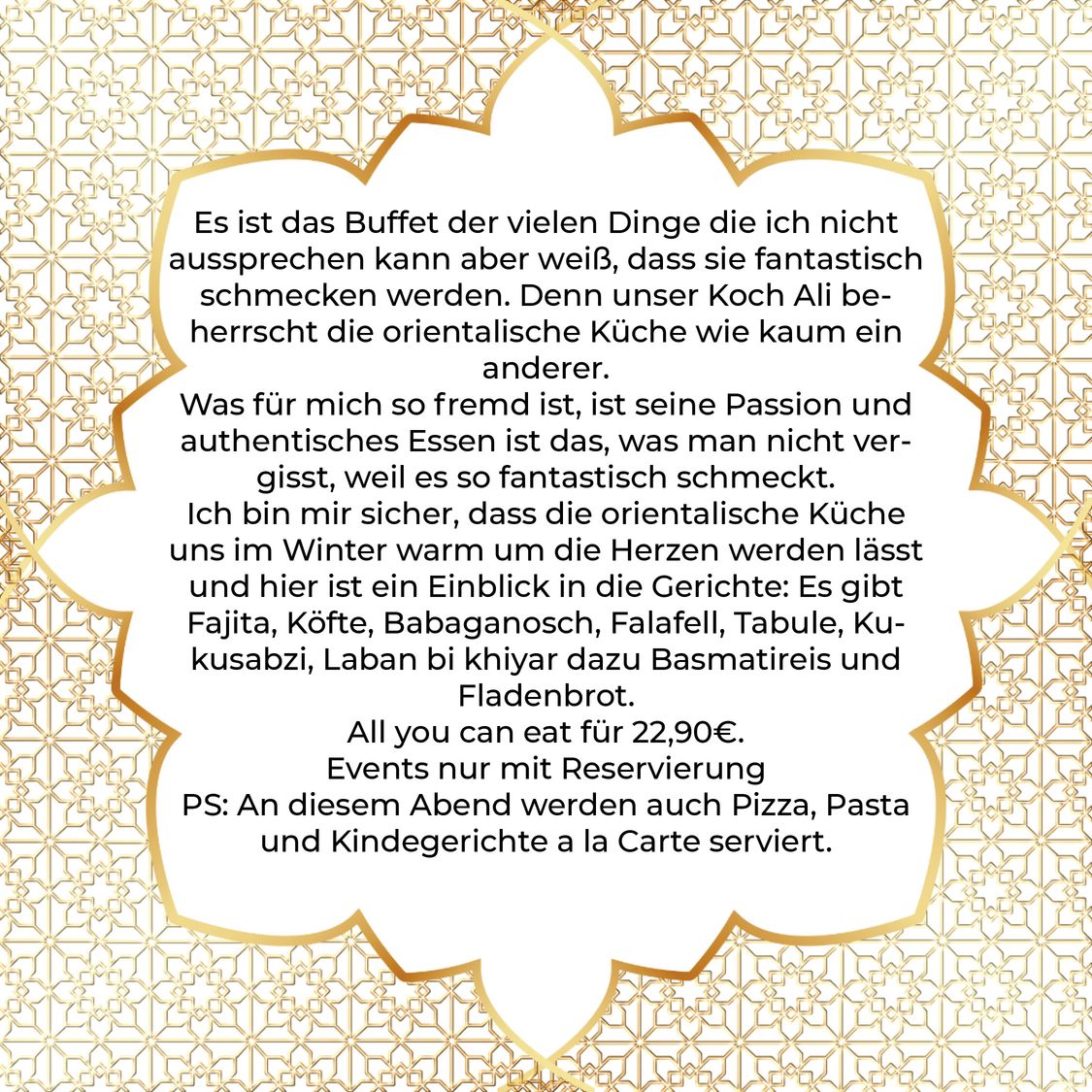 Orientalisches Buffet