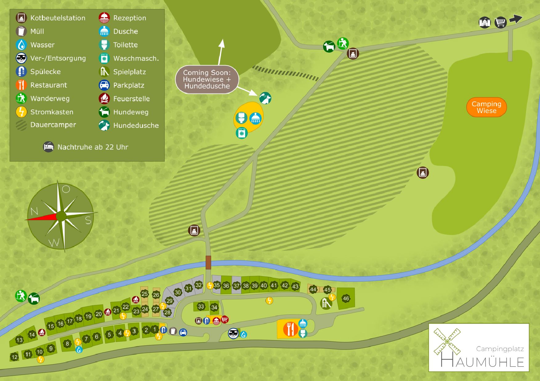 Platzplan Grafik - Campingplatz Haumühle