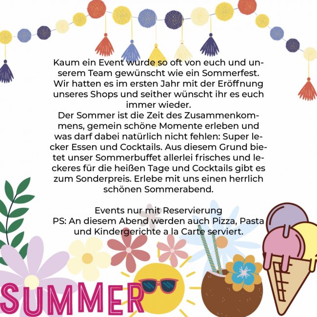 Sommersause mit all you can eat Buffet auf dem Campingplatz Haumühle in Simmertal im Hunsrück