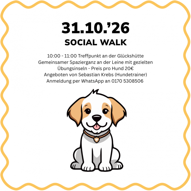 Social Walk auf dem Campingplatz Haumühle