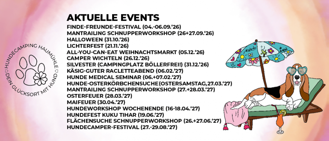 Events rund um den Hund beim Campingplatz haumühle